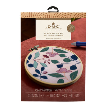 DMC Punch Needle Kit - The Designer Collection (Tropical Flowers by Nathalie Weinzaepflen)