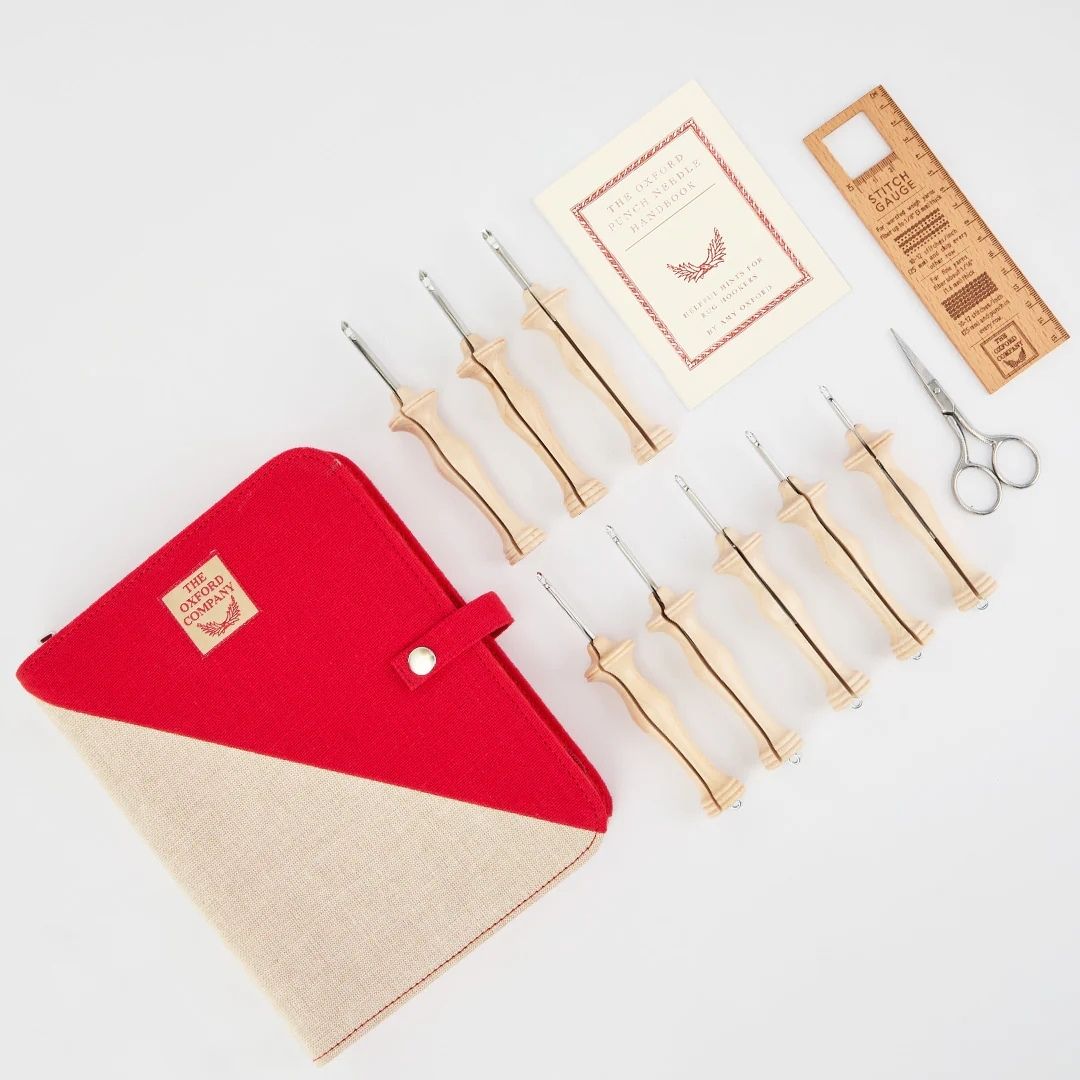 The Oxford Company Natural Punch Needle Set (Regular Point + Fine Point ...