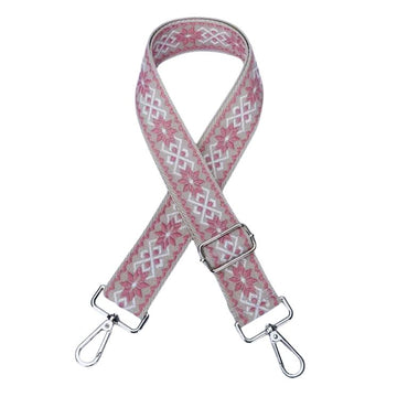 Handmayk Woven Fabric Bag Strap (Pink Star)