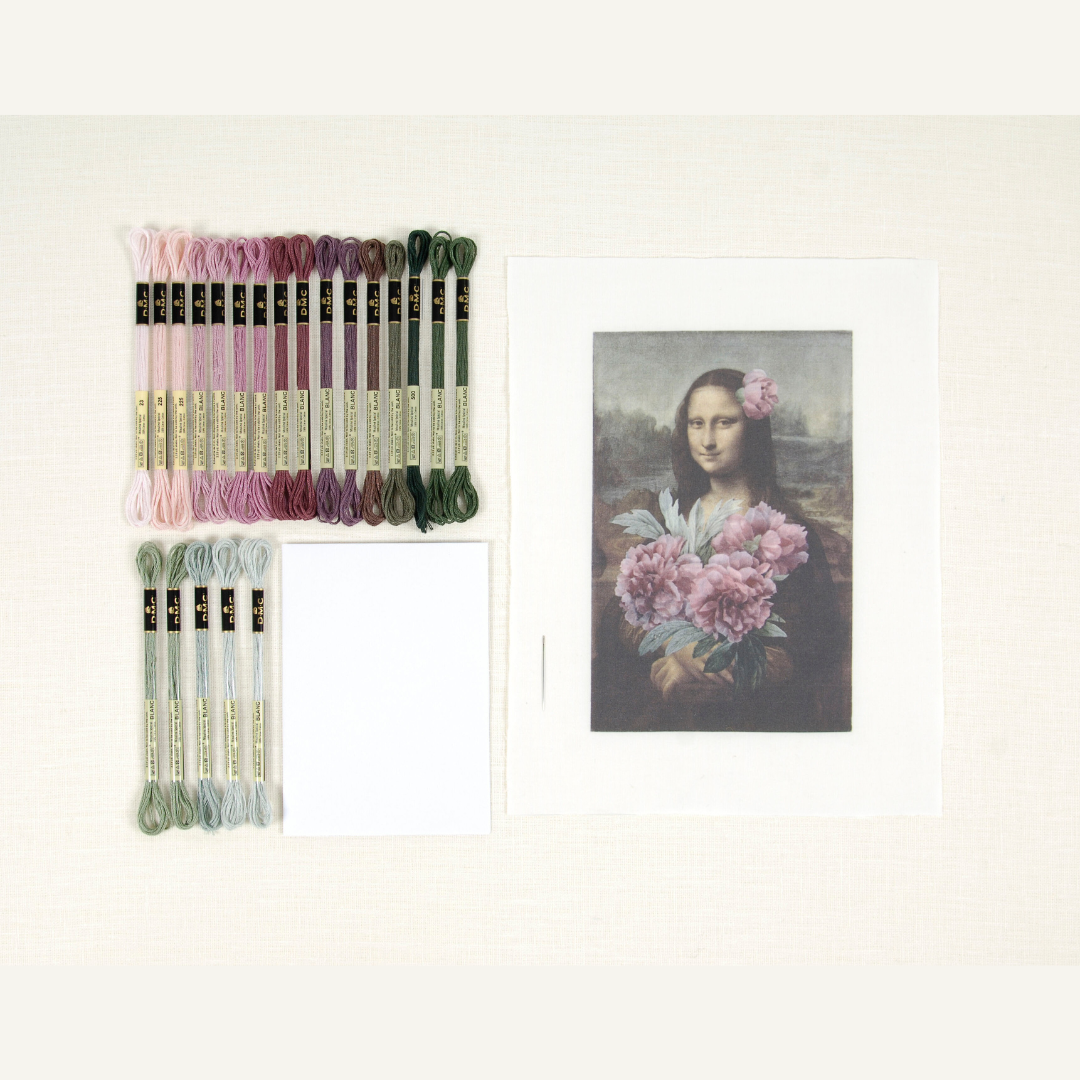Copy of DMC Bookmark Embroidery Kit - The Louvre Collection (Mona Lisa x Peony Branches)