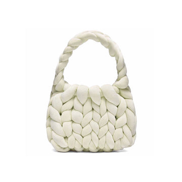 Velvet Chunky Handbag (Cream)