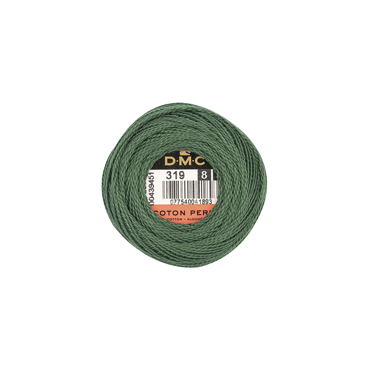 DMC Coton Perlé 8 Embroidery Thread (The Green Shades) (319)