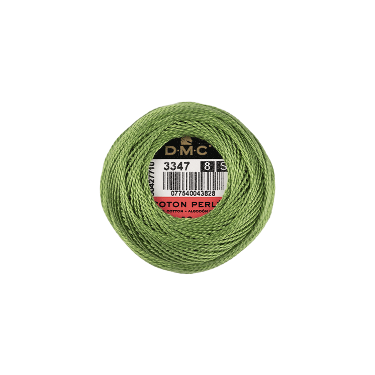 DMC Coton Perlé 8 Embroidery Thread (The Green Shades) (3347)