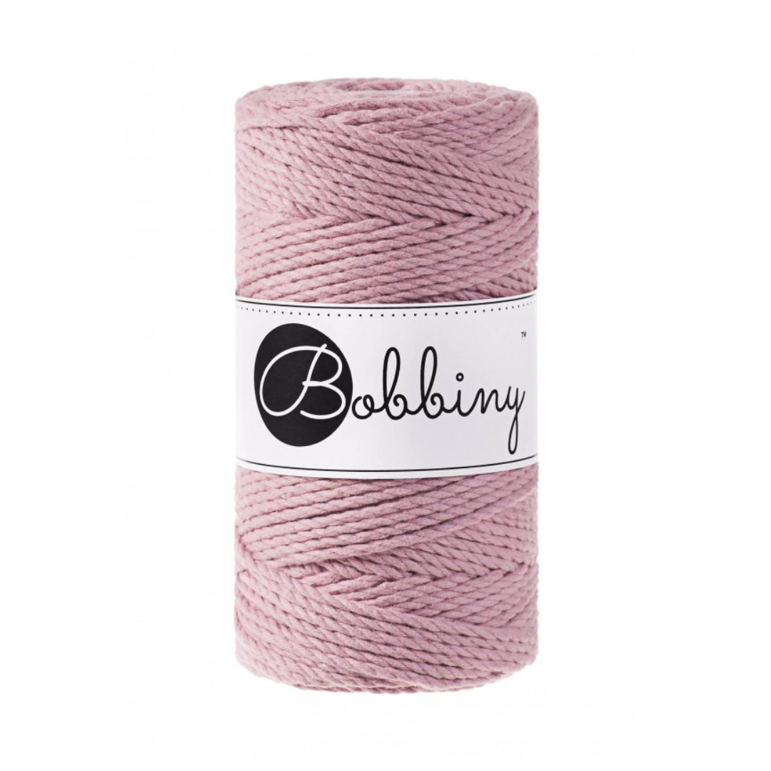 Bobbiny Macramé Rope (3mm) (Dusty Pink)
