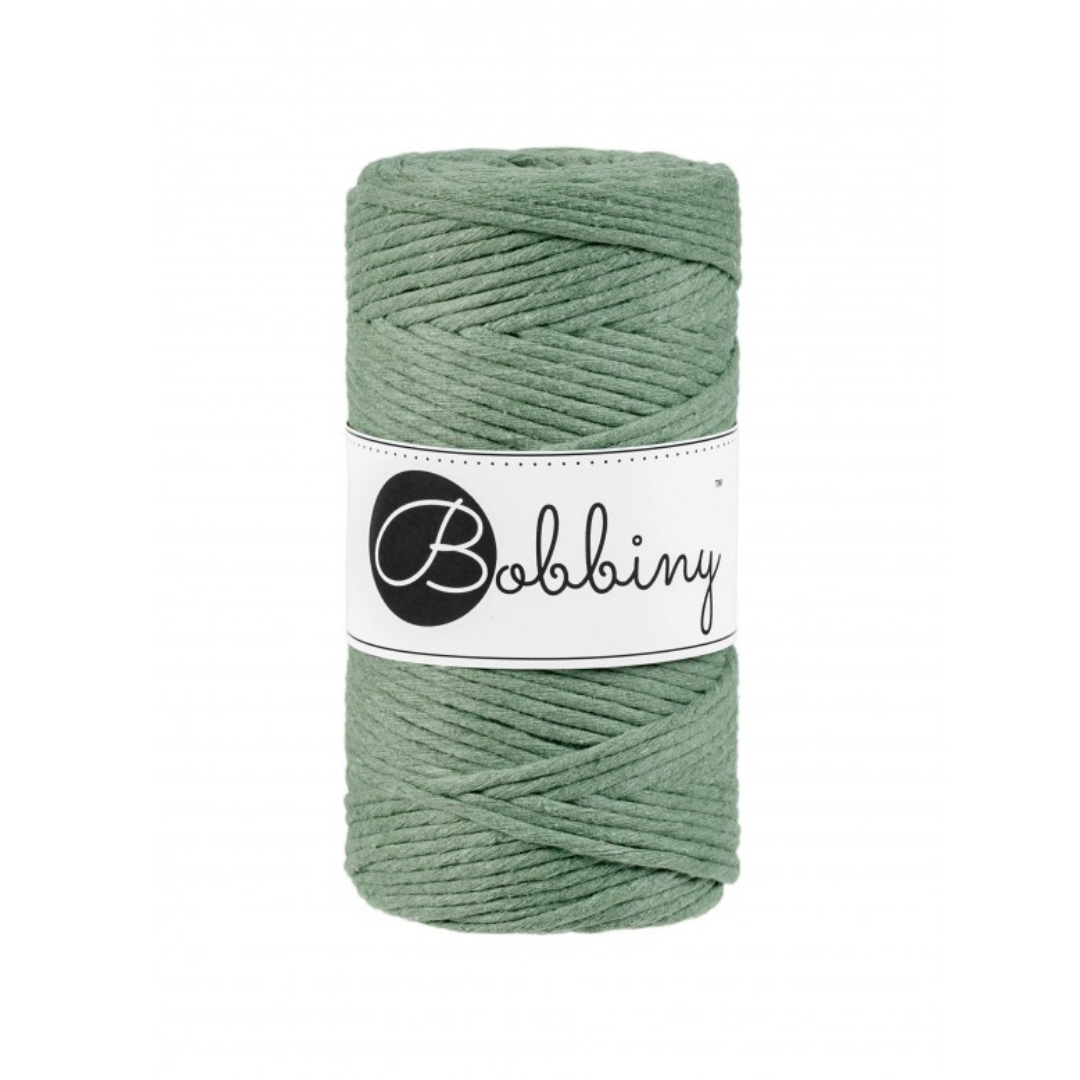 Bobbiny Macramé Cord (3mm) (Eucalyptus Green)