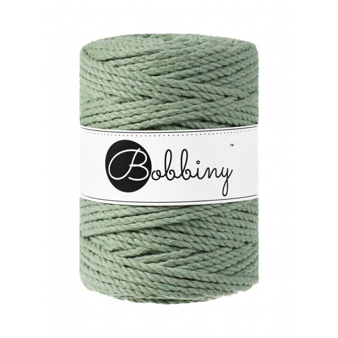 Bobbiny Macramé Rope (5mm) (Eucalyptus Green)