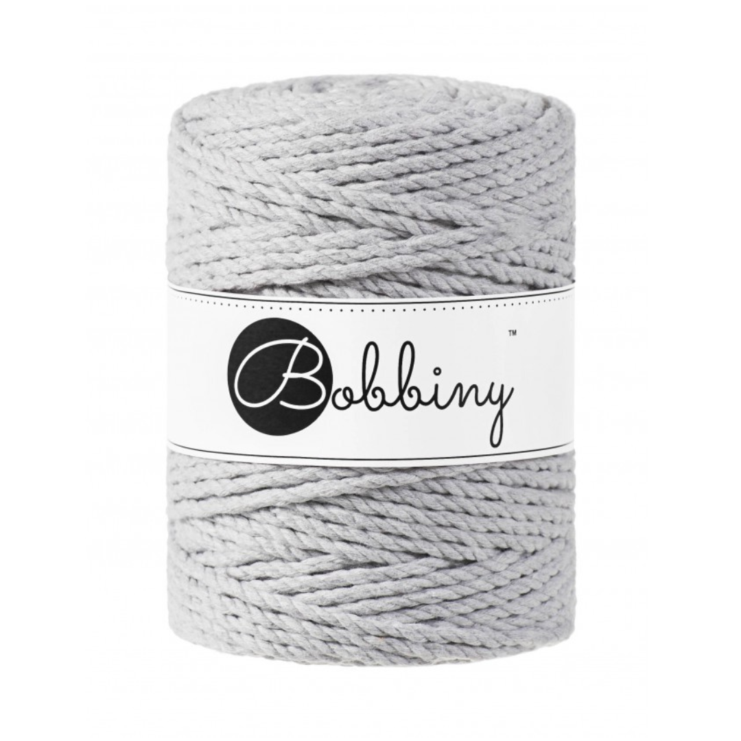Bobbiny Macramé Rope (5mm) (Light Grey)