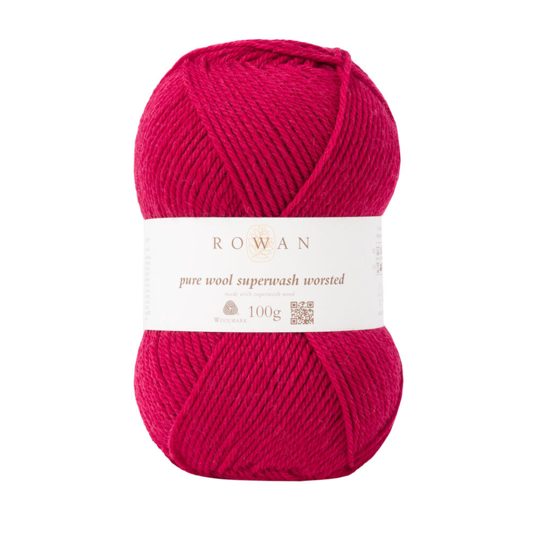 Rowan Pure Wool Superwash Worsted Yarn (Rich Red)