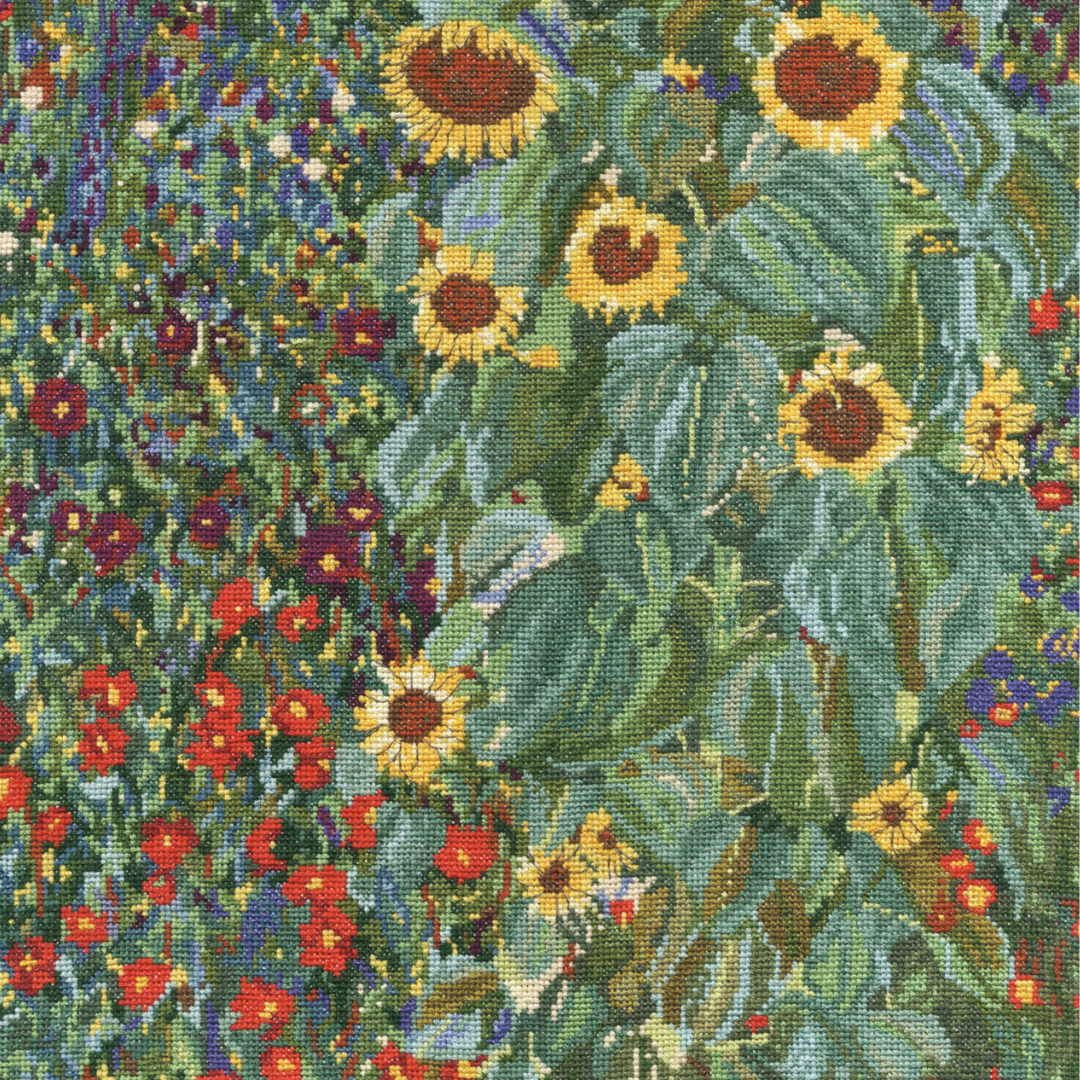 DMC Cross Stitch Kit - Gustav Klimt (Farm Garden with Sunflowers)