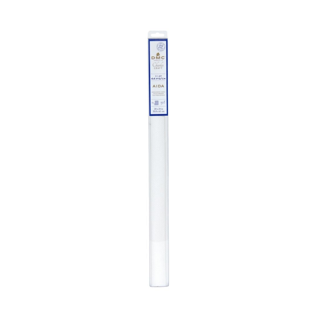 DMC Aida 11ct Fabric (Pre-Cut) (Blanc)