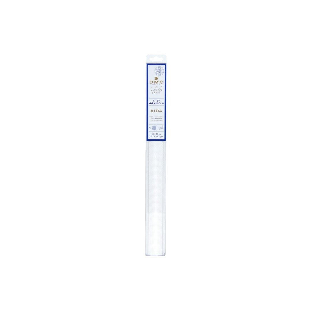 DMC Aida 11ct Fabric (Pre-Cut) (Blanc)