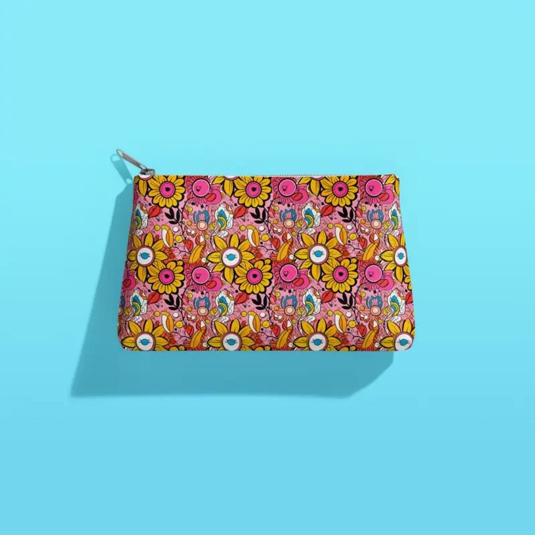 Handmayk Multi-Purpose Polyester Fabric (Pre-Cut) - Floral Collection (Funky Pink)