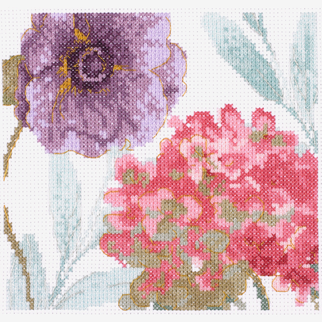 DMC Cross Stitch Kit - Watercolour Flowers (Rainbow Seeds Flowers V)