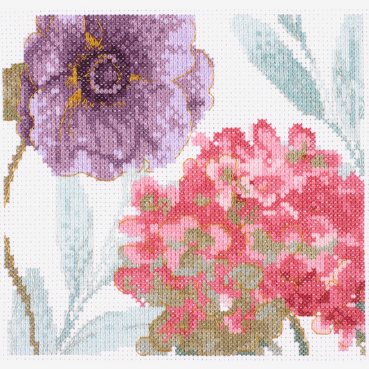 DMC Cross Stitch Kit - Watercolour Flowers (Rainbow Seeds Flowers V)