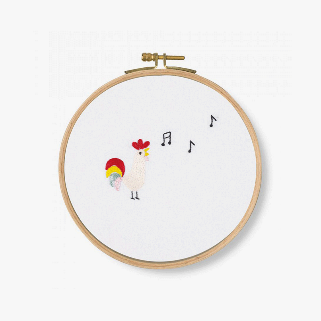 DMC Printed Embroidery Kit - Goofy Animals (Sing! Chicken)