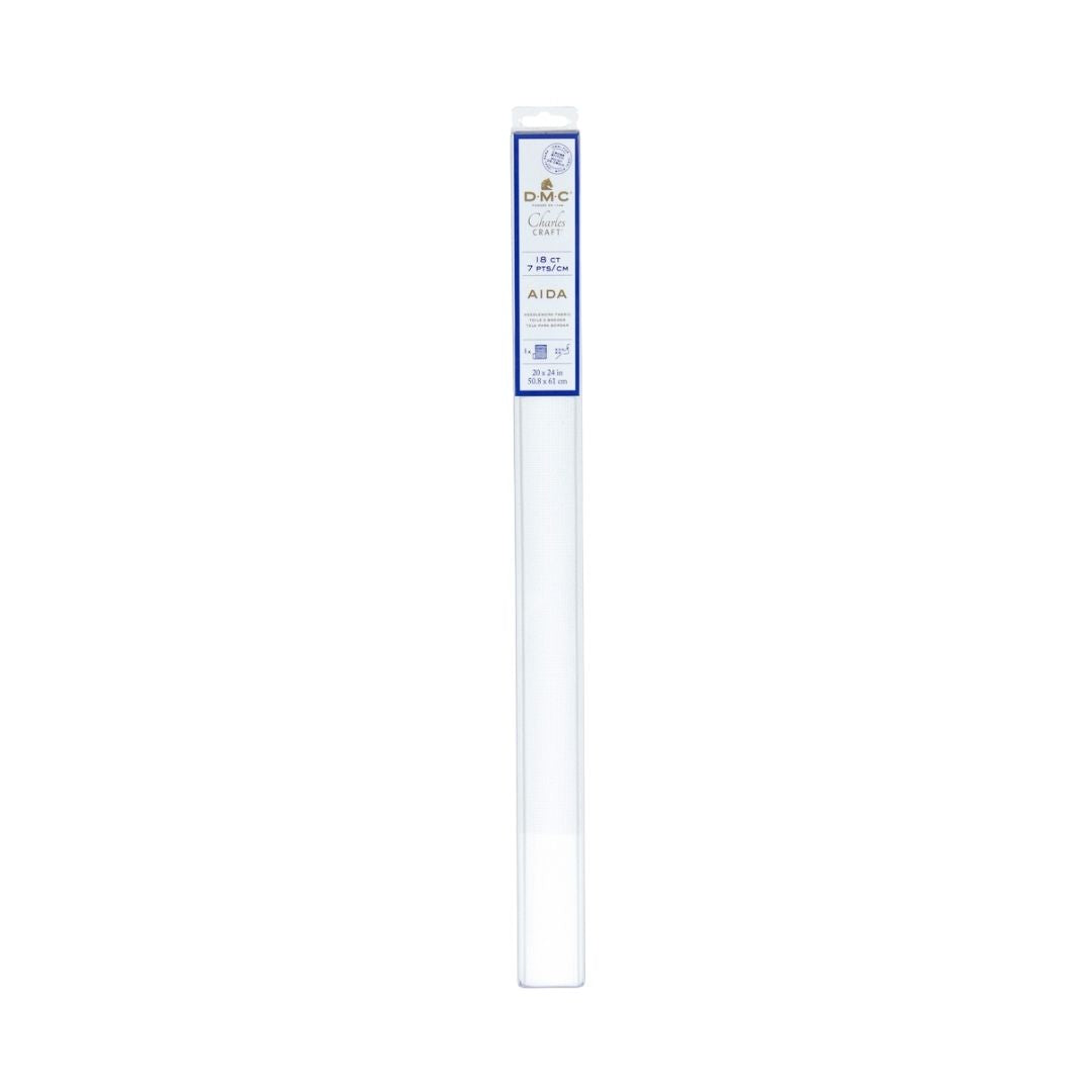 DMC Aida 18ct Fabric (Pre-Cut) (Blanc)