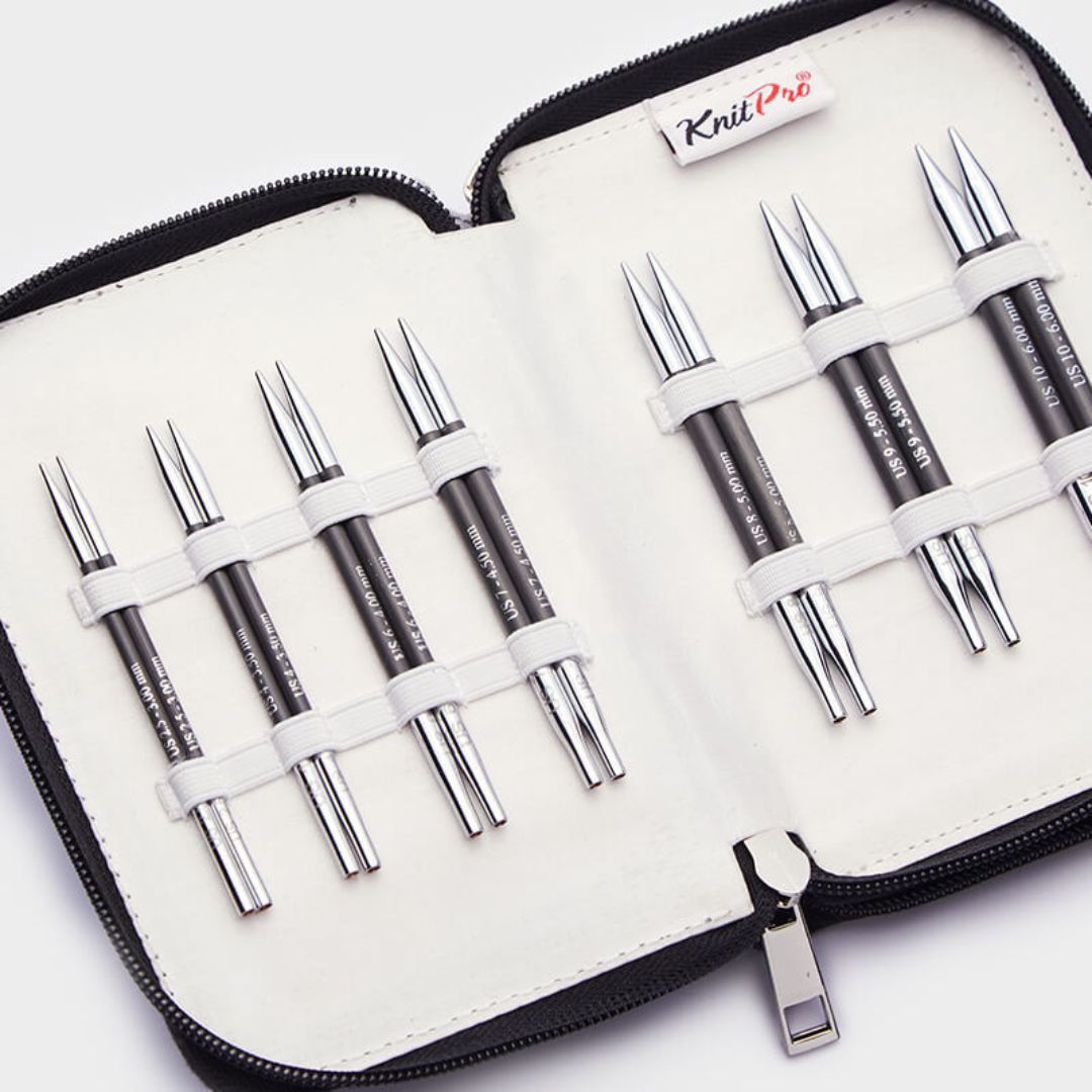 KnitPro Karbonz Interchangeable Circular Knitting Needles Set (10cm)