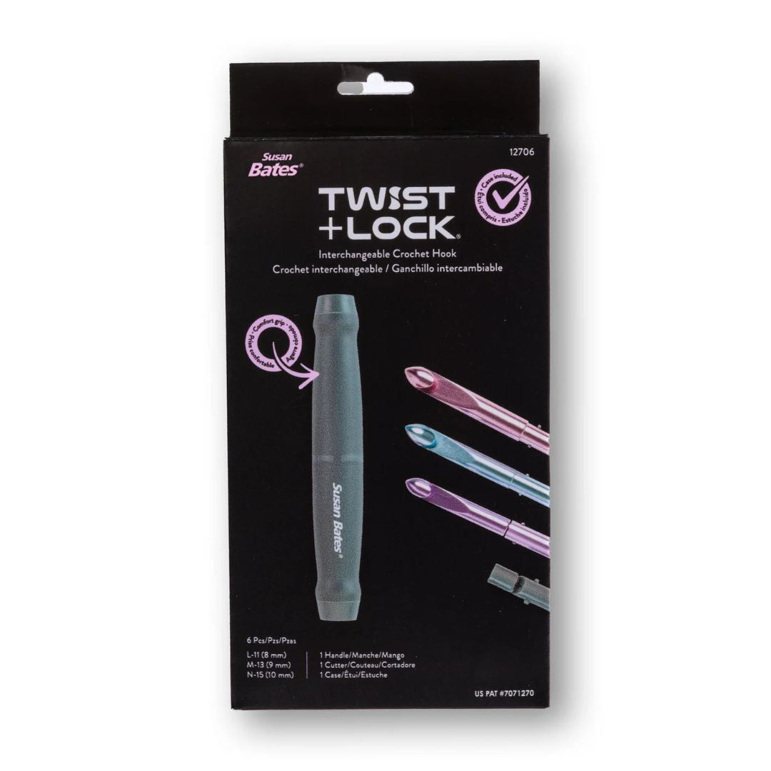 Susan Bates Twist + Lock Interchangeable Crochet Hook Set