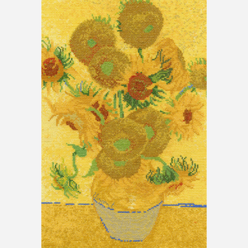 DMC Cross Stitch Kit - The National Gallery (Sunflowers)