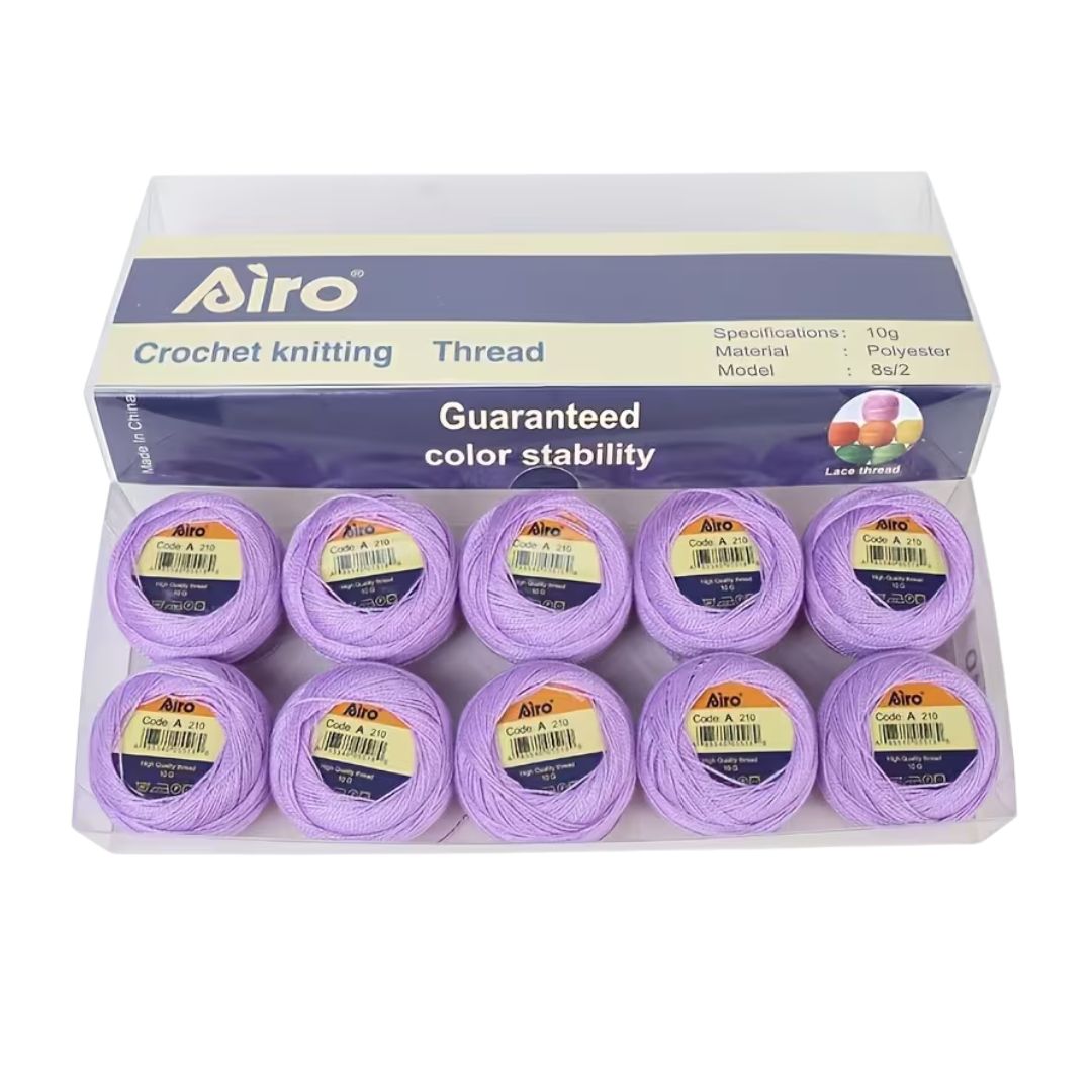 Airo Polyester Embroidery Thread Colour Pack (Pack of 10) (210)