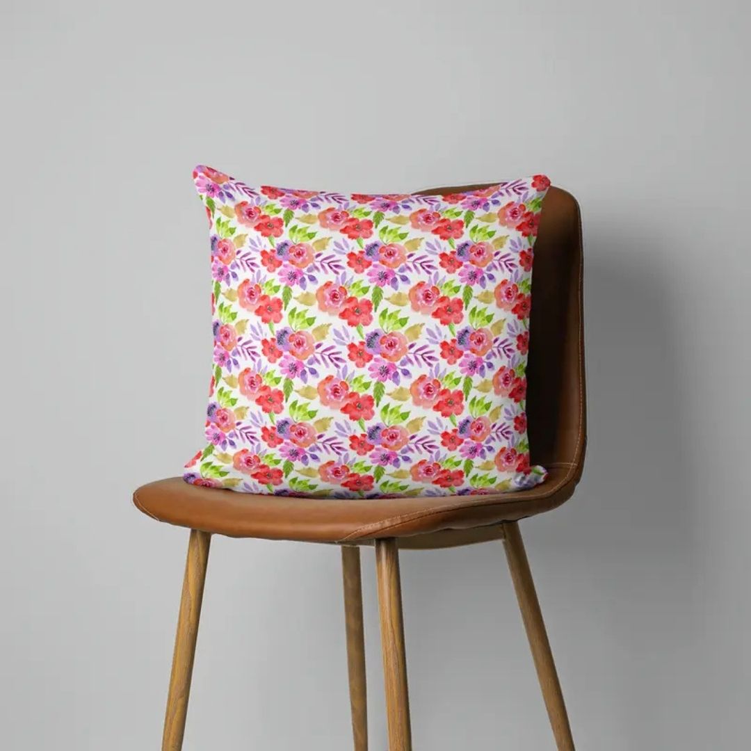 Handmayk Multi-Purpose Polyester Fabric (Pre-Cut) - Floral Collection (Roses are Red)