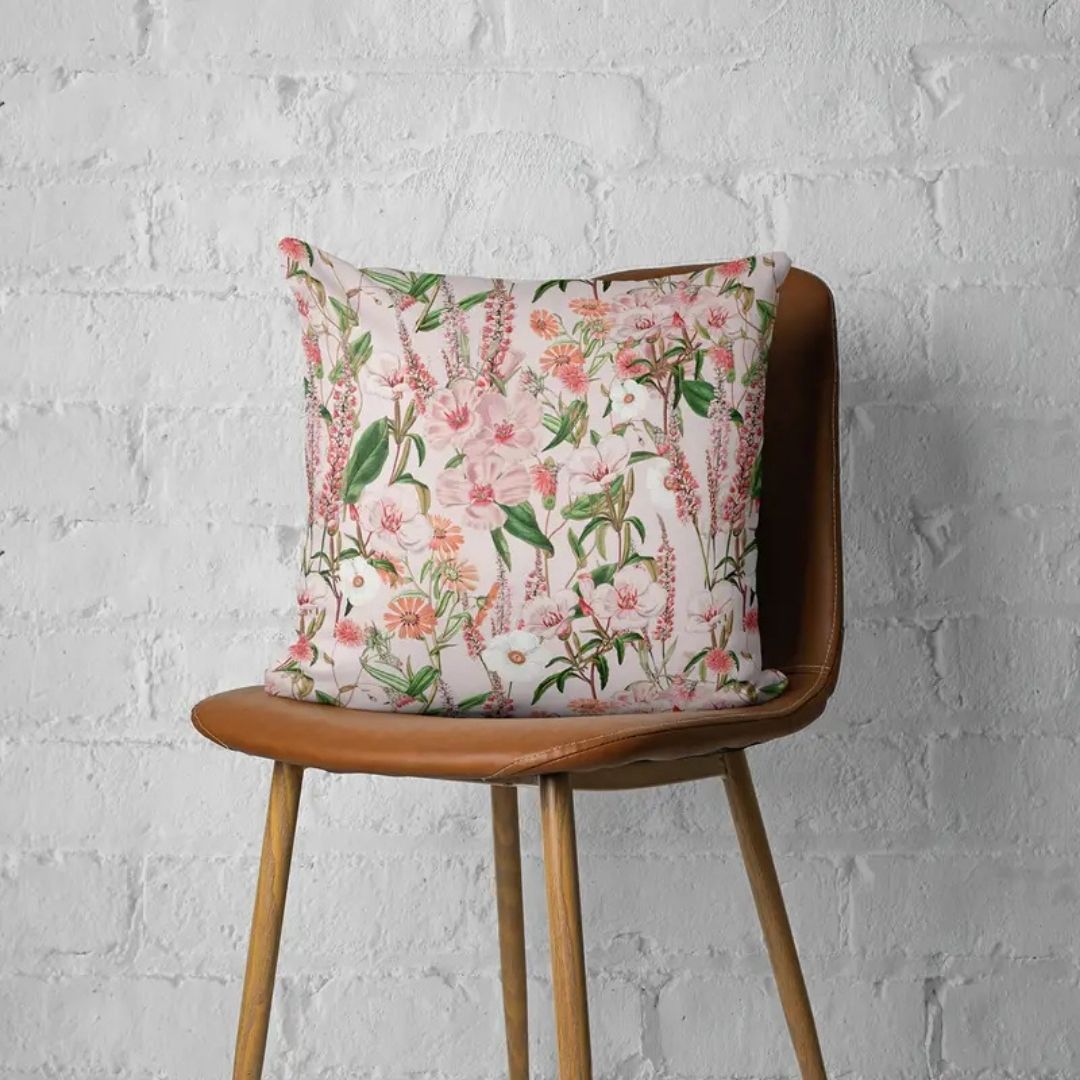 Handmayk Multi-Purpose Polyester Fabric (Pre-Cut) - Floral Collection (Blooming Pink)