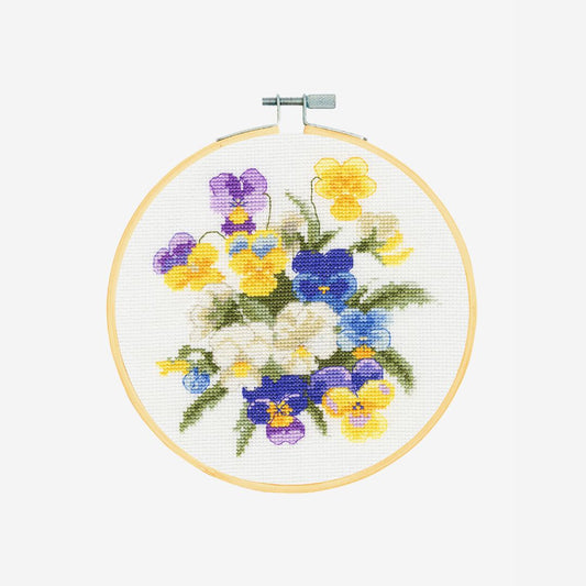 DMC Cross Stitch Kit - Vintage Flowers (Violets)