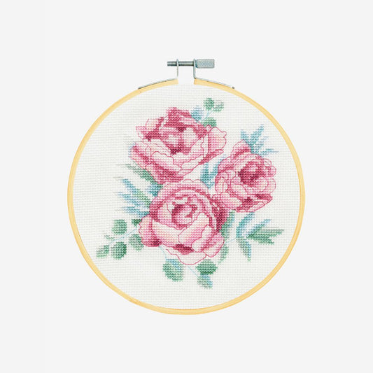 DMC Cross Stitch Kit - Vintage Flowers (Peonies)