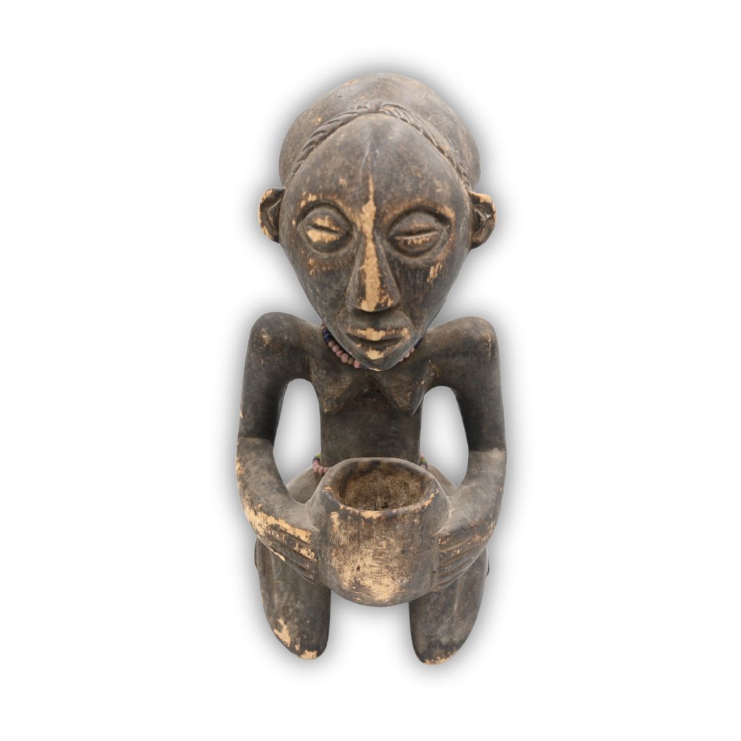 African Tribal Wooden Offering Figure