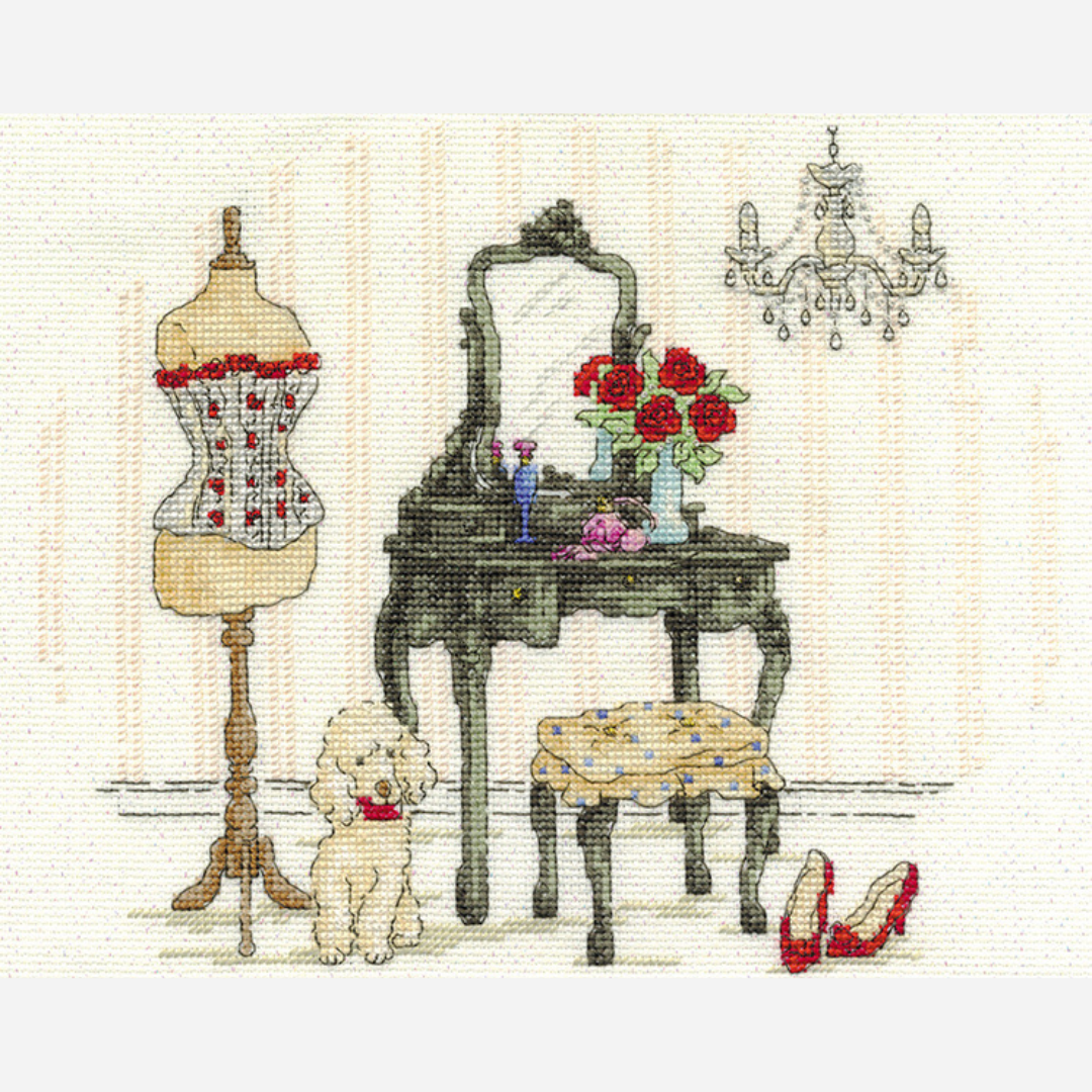 DMC Cross Stitch Kit - Vintage Shops (The Boudoir)