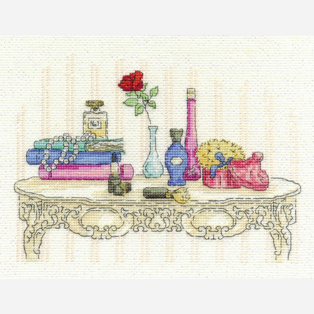 DMC Cross Stitch Kit - Vintage Shops (Beauty)