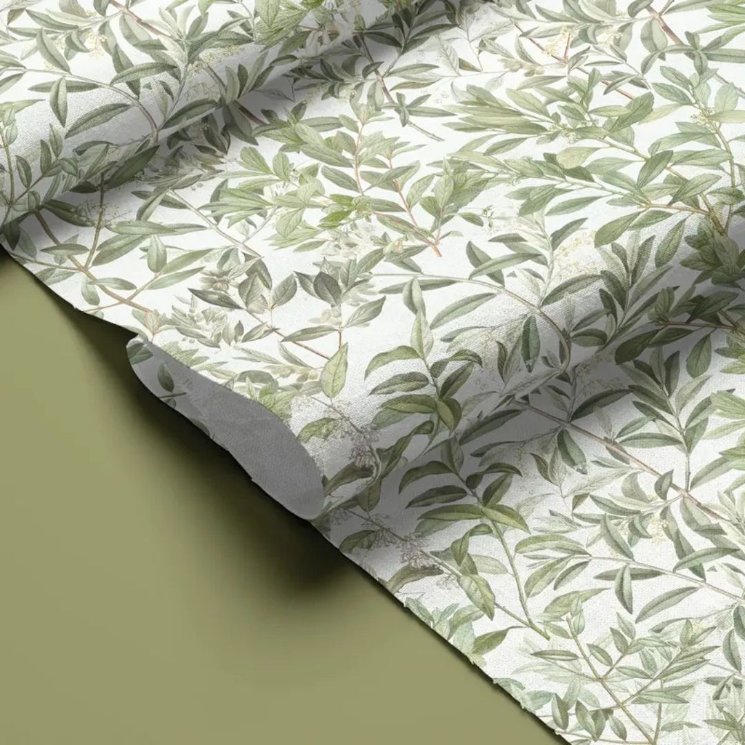 Handmayk Multi-Purpose Polyester Fabric (Pre-Cut) - Floral Collection (Fresh Green)