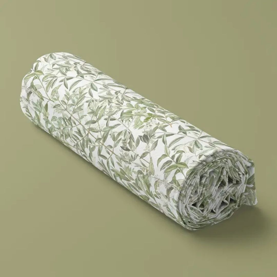 Handmayk Multi-Purpose Polyester Fabric (Pre-Cut) - Floral Collection (Fresh Green)