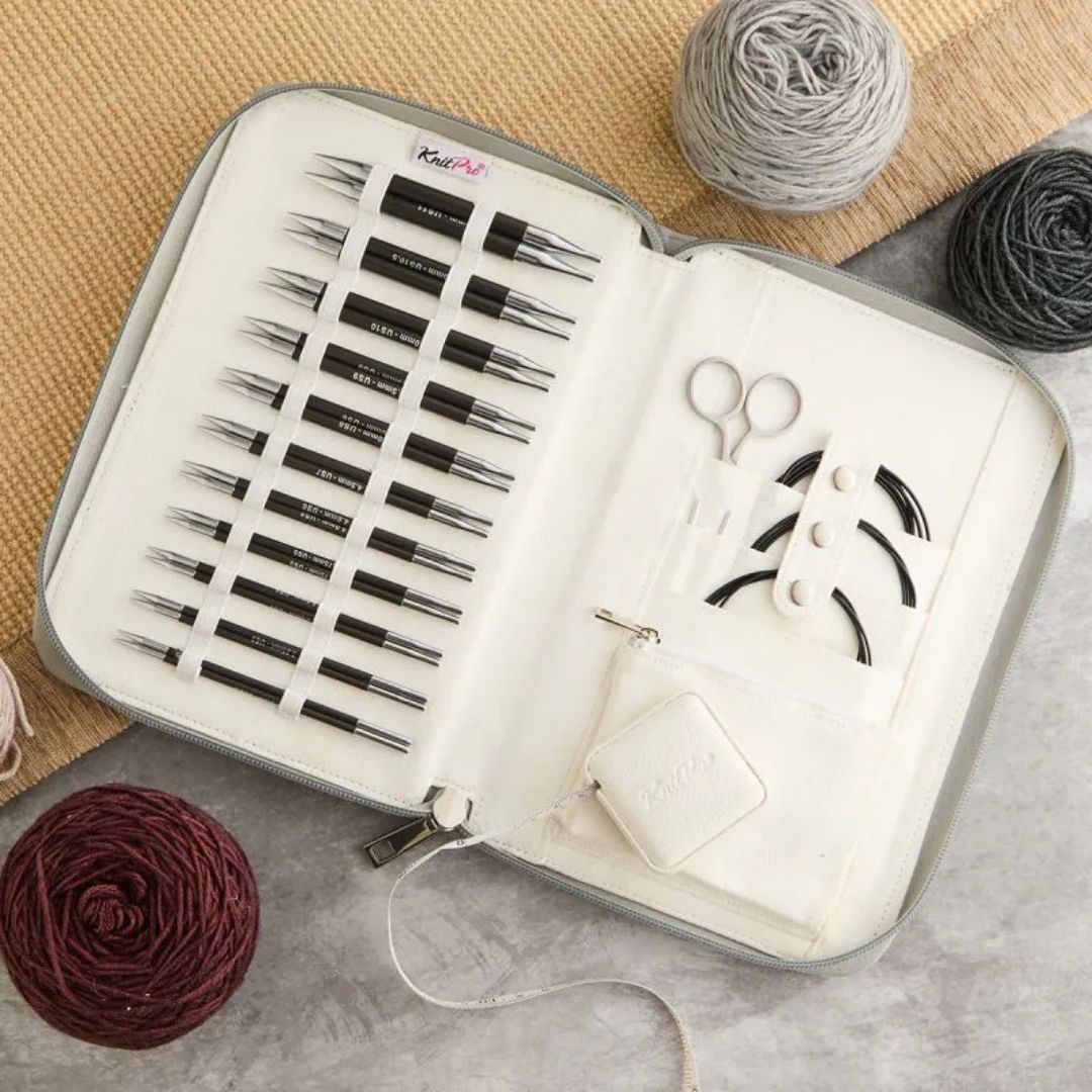KnitPro Karbonz Regal Interchangeable Circular Knitting Needles Set (13cm)
