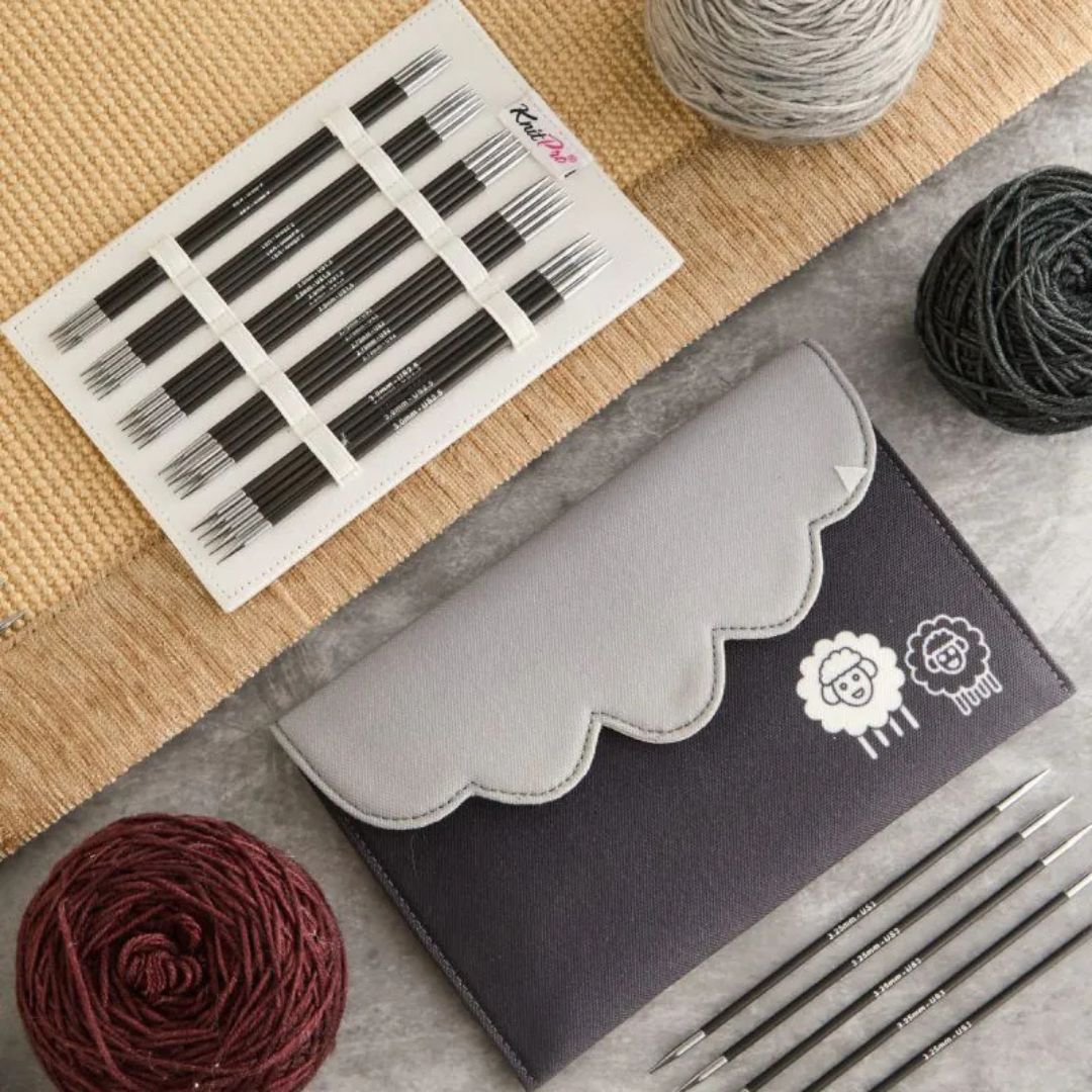 KnitPro Karbonz Deluxe Double Point Knitting Needles Set (15cm)