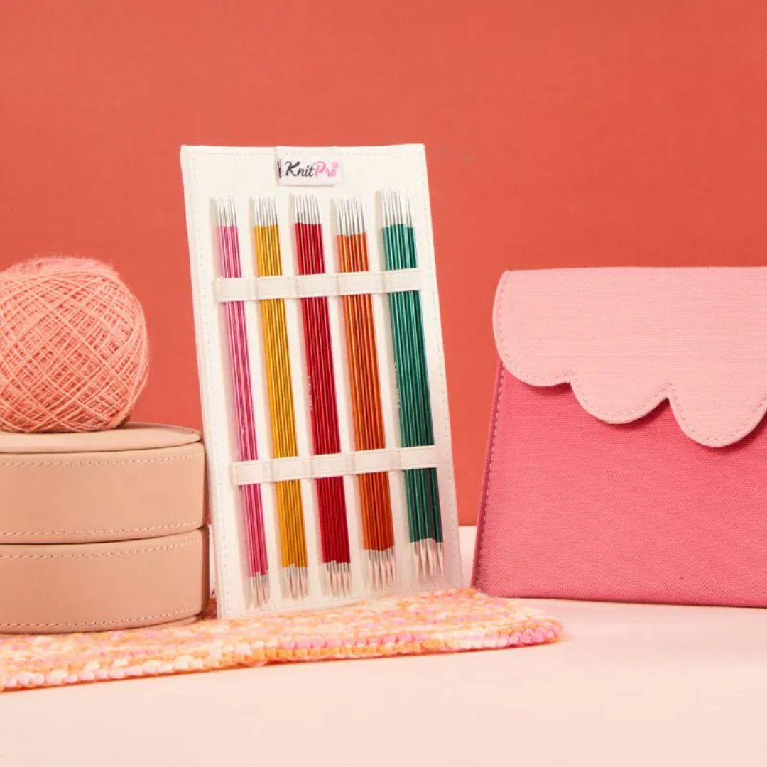 KnitPro Zing Deluxe Double Point Knitting Needles Set (15cm)