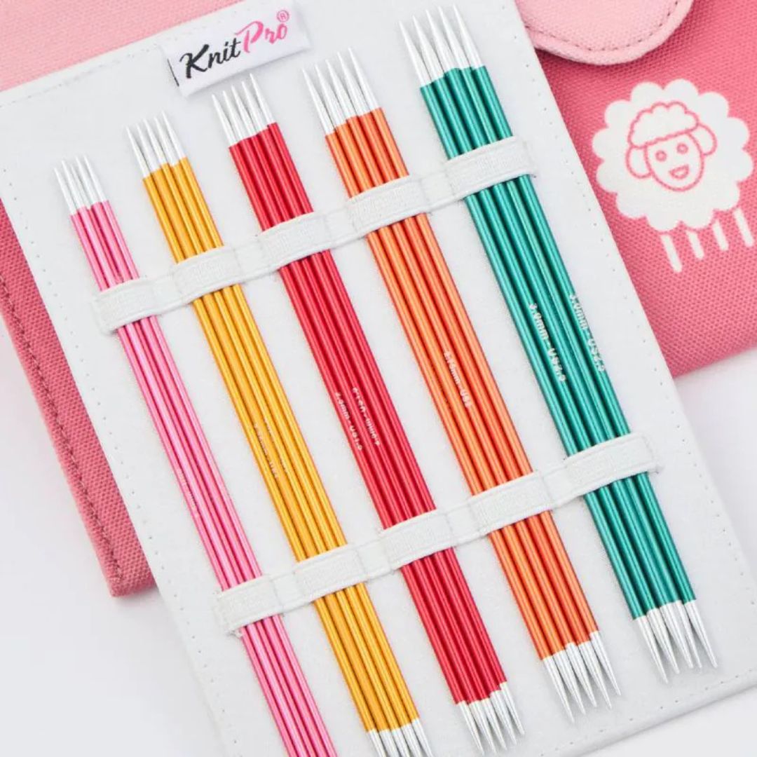 KnitPro Zing Deluxe Double Point Knitting Needles Set (15cm)