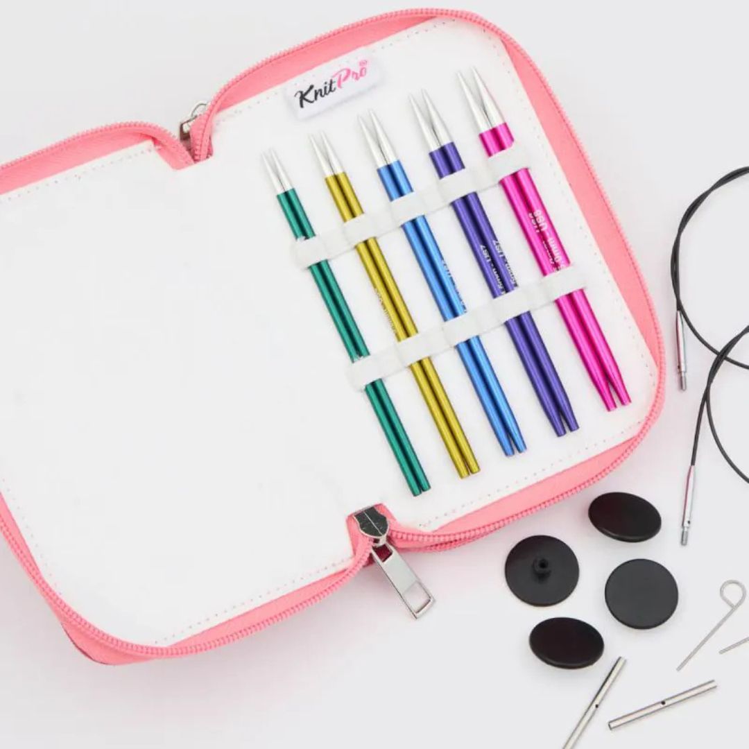 KnitPro Zing Normal Starter Interchangeable Circular Knitting Needles Set (13cm)
