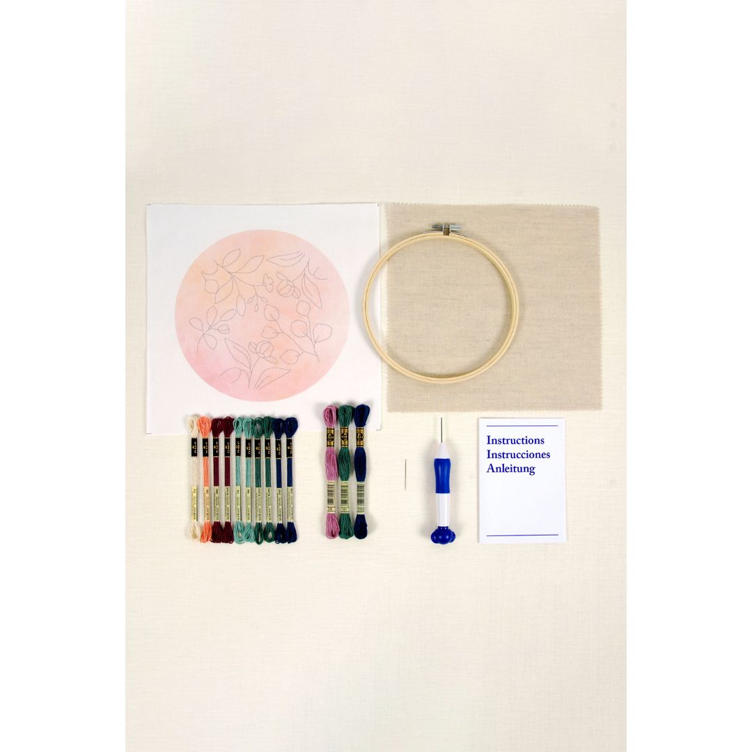 DMC Punch Needle Kit - The Designer Collection (Tropical Flowers by Nathalie Weinzaepflen)