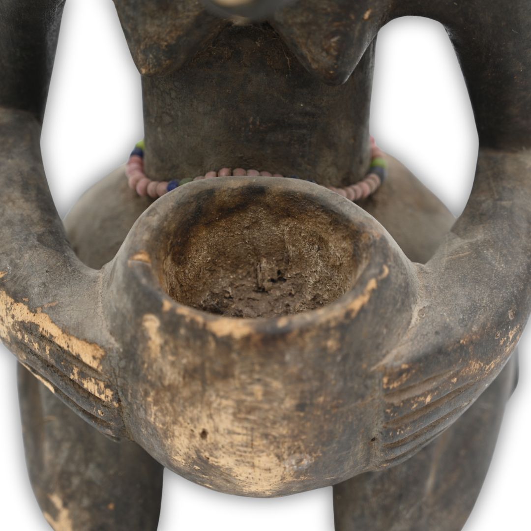 African Tribal Wooden Offering Figure