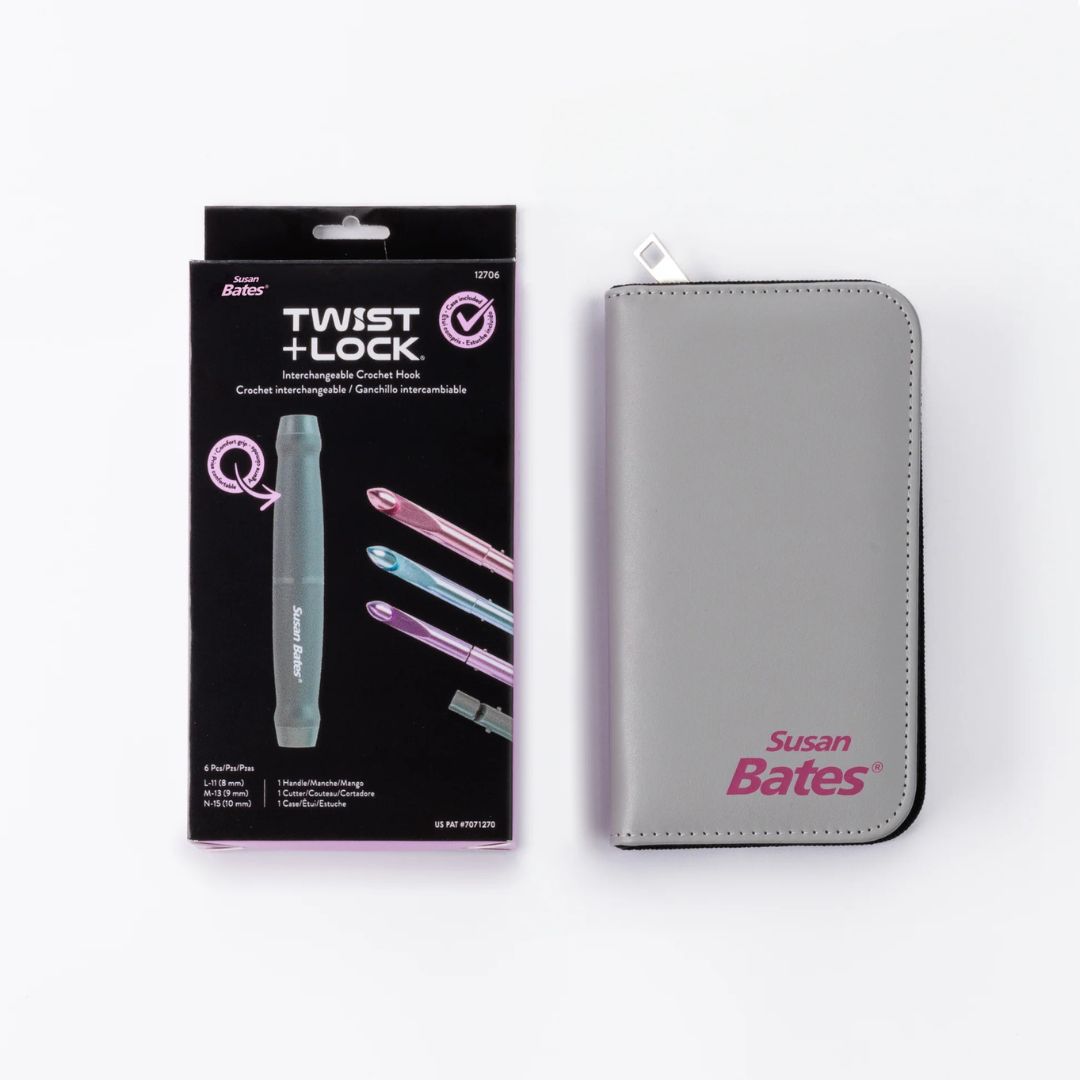 Susan Bates Twist + Lock Interchangeable Crochet Hook Set