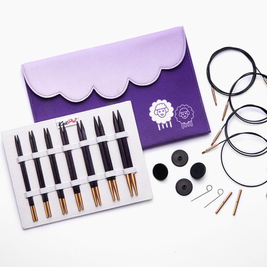 KnitPro J'Adore Cubics Interchangeable Circular Knitting Needles Set (13cm)