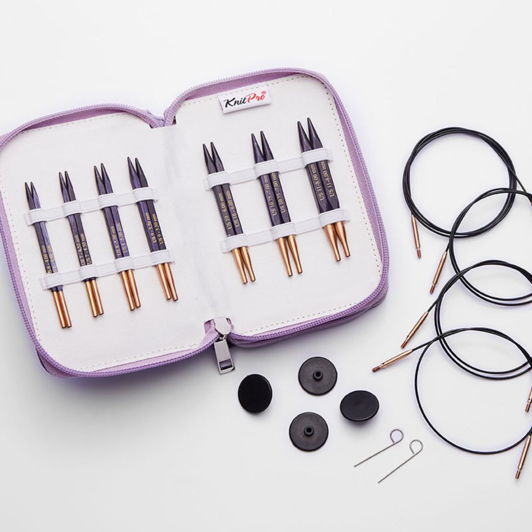 KnitPro J'Adore Cubics Interchangeable Circular Knitting Needles Set (10cm)