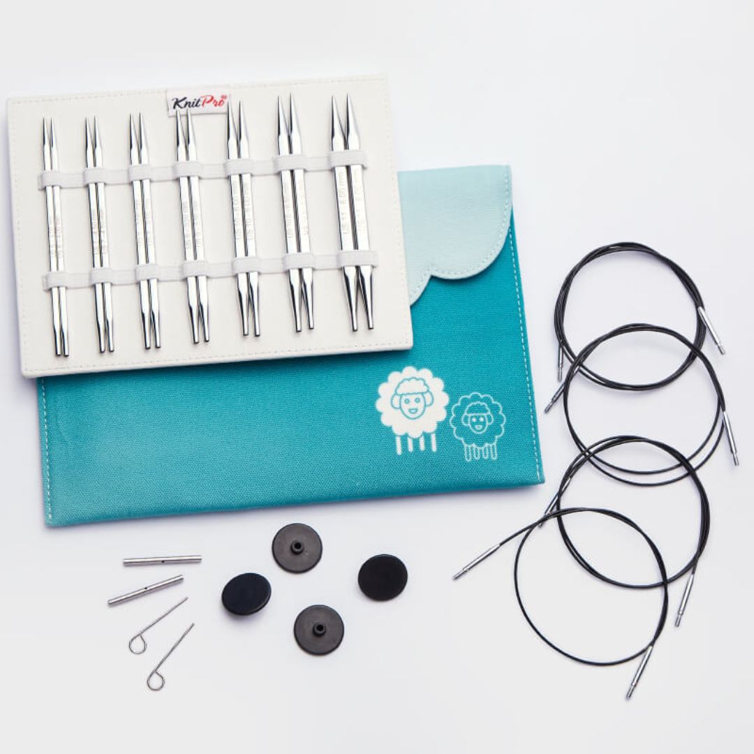 KnitPro Nova Cubics Interchangeable Circular Knitting Needles Set (13cm)