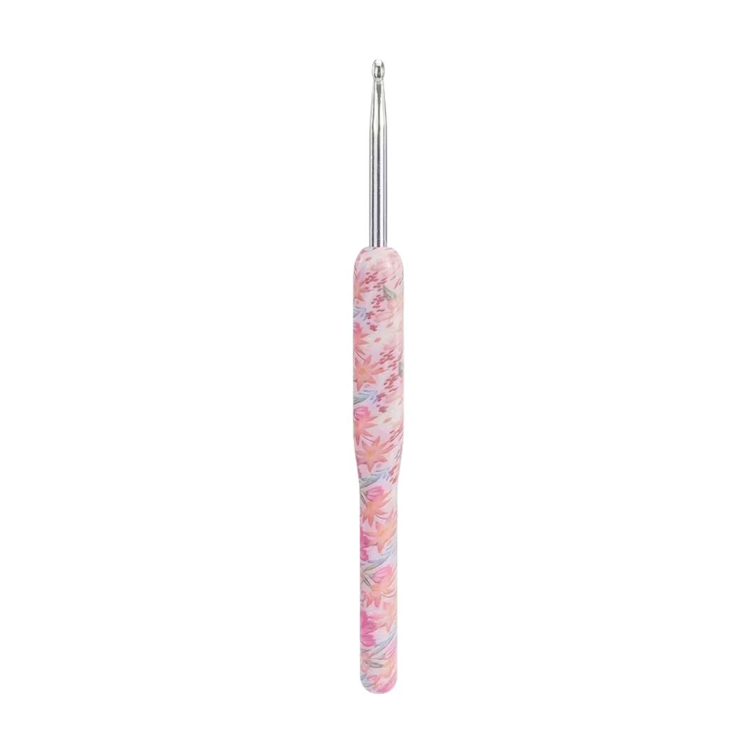 Handmayk Patterned Pink Crochet Hook (4mm)