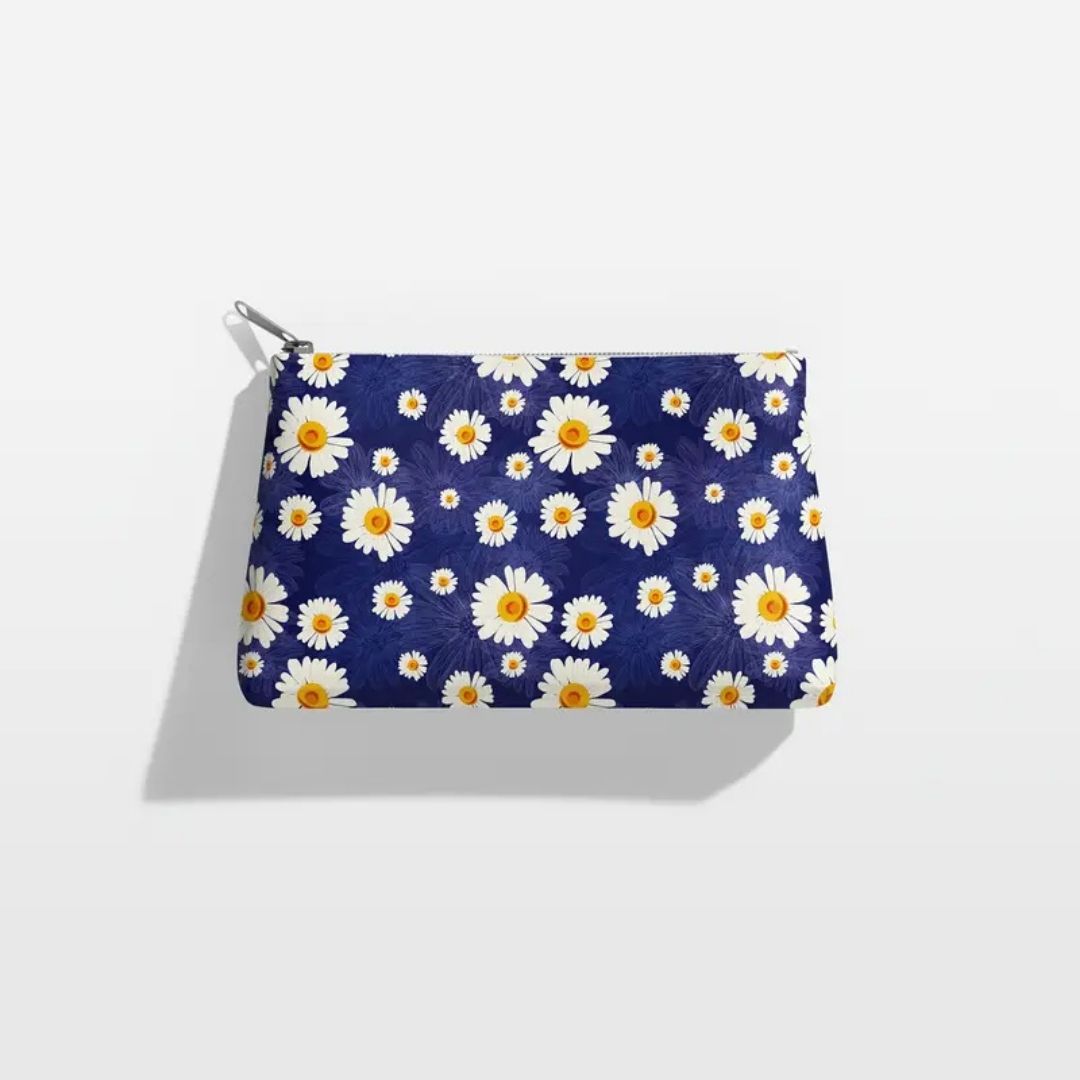 Handmayk Multi-Purpose Polyester Fabric (Pre-Cut) - Floral Collection (Blue Daisies)