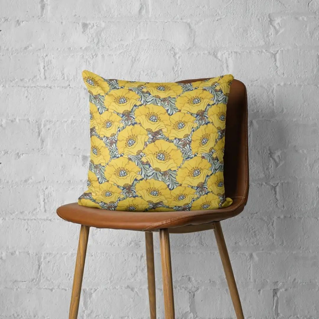 Handmayk Multi-Purpose Polyester Fabric (Pre-Cut) - Floral Collection (Blooming Yellow)