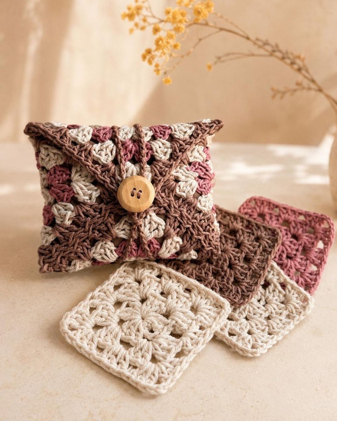 Crochet a Granny Square Pouch with Crochet Artist Marília Luz