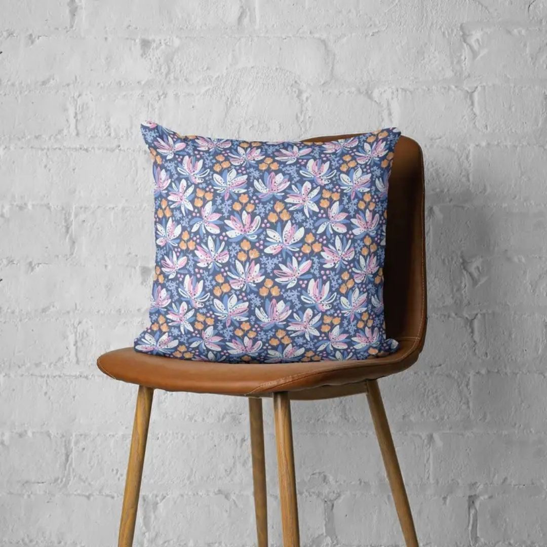 Handmayk Multi-Purpose Polyester Fabric (Pre-Cut) - Floral Collection (Purple Combo)