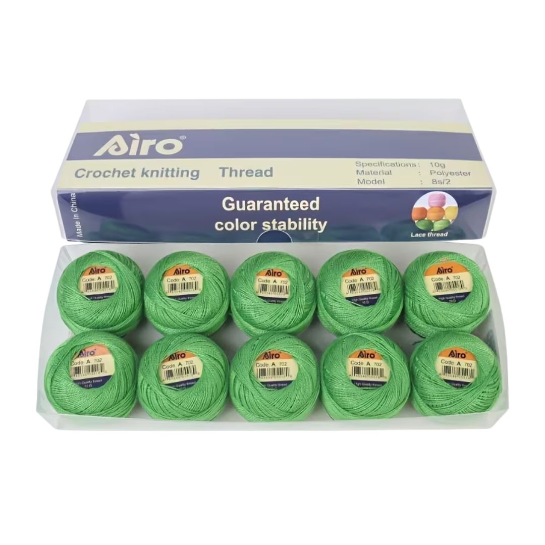 Airo Polyester Embroidery Thread Colour Pack (Pack of 10) (702)